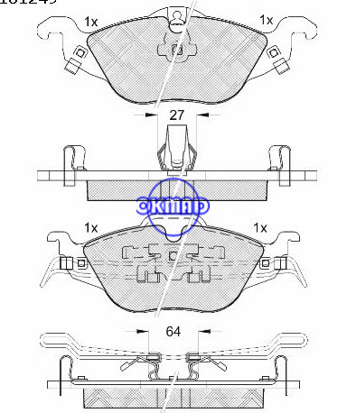OPEL ASTRA pastilha de freio FMSI:D1532-8741,OEM:1605 959,WVA23062/23063/23064/23065/23066/23067,FDB1293,F1532